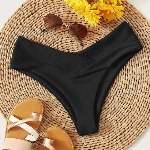 High Waist Black Bikini Bottom