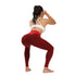 High Waist Seamless Booty Lift Leggings - Red