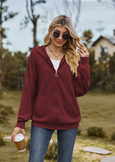 Hooded Zip-Up Sweatshirt for Women