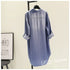 Casual Long Sleeve Blouse with Double Pockets