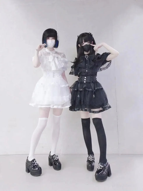 Summer Lolita Blouse with Lace Detail