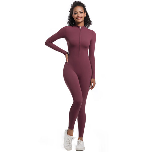 Women's Seamless Long Sleeve Sports Bodysuit