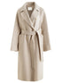 Stylish Women's Petite Wool Overcoat with Suit Lapel