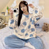 Flannel Warm Pyjamas Set for Women's Plus Size Loungewear