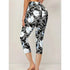 Plus Size Cropped Printed Trousers