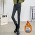 High Waist Thermal Jeans for Women - Warm Plush Denim