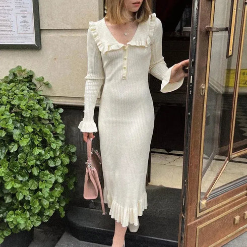 Tossy Ruffled Knit Maxi Dress for Women