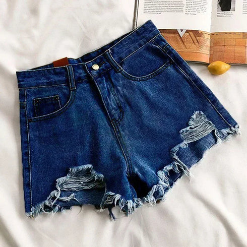 Chic High Waist Denim Shorts for Women