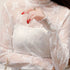 Sheer Lace Long Sleeve Blouse with Floral Design