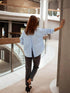 Spring/Summer 2026 New Arrivals Women's Casual Resort Solid-Colour Back-Button Shirt Fashion Streetwear Everyday Wear
