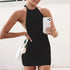 Women Sleeveless Backless Mini Skirt Dress Y2K Summer Bodycon
