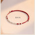 Lucky Bamboo Handmade Braided Red String Bracelet for Protection Adjustable Gift for Couples and Friends