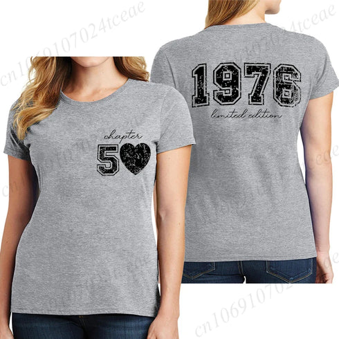 Women's Vintage 1976 O Neck Short Sleeve T-Shirt