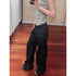 Women's Blue Baggy Straight Jeans