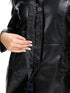 Women's Black Faux Leather Biker Jacket