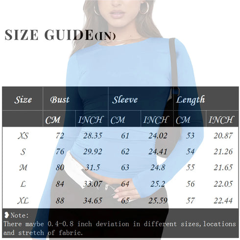 Slim Fit Long Sleeve T-Shirt for Women