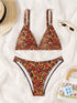 Floral Print Adjustable Bikini Set for Women