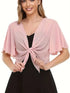 Women's Short Chiffon Cardigan with Front Opening