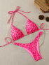 Leopard Print Triangle Bikini Set