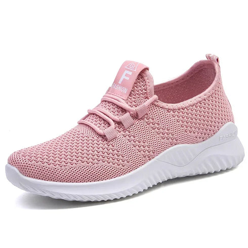 Women's Breathable Platform Lace-Up Sneakers