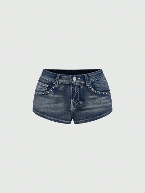 Vintage Y2K Punk Distressed Denim Shorts