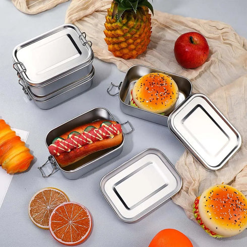 4Pcs Stainless Steel Bento Box Food Storage Containers