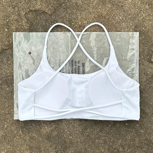 Cross Shoulder Strap Yoga Bra for Women