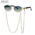 Trendy Retro Hexagon Sunglasses with Chain for Women