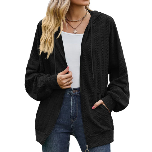 Hooded Zip-Up Sweatshirt for Women