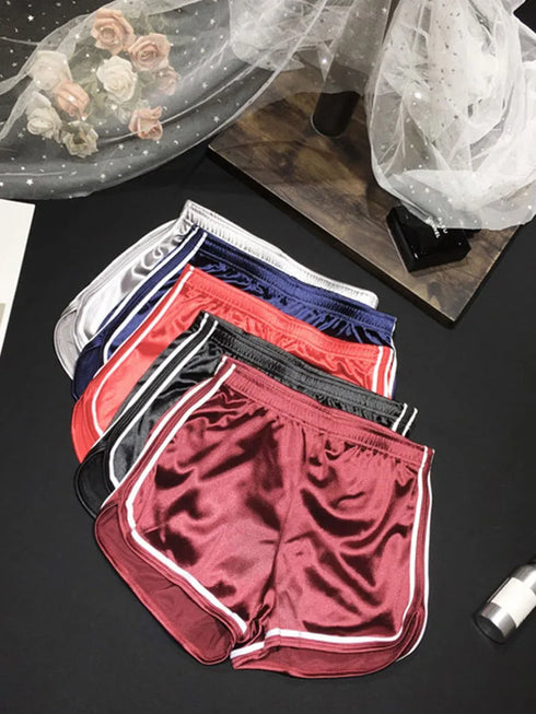Women's Summer Silk High Waist Casual Shorts