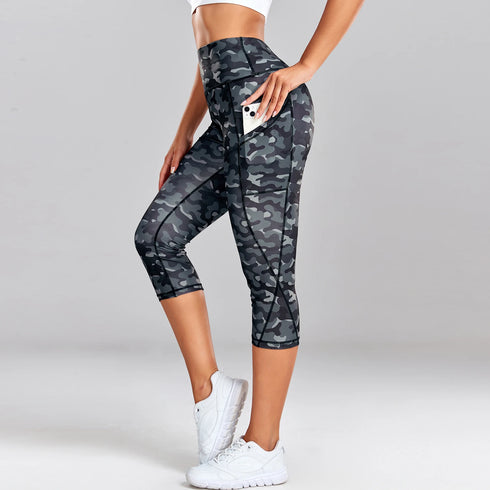 Leopard Print Yoga Leggings with Pockets