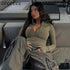 Y2K Long Sleeve Zip Crop Top for Women