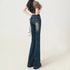 Women's Blue Flare Jeans - Vintage 2000s Style