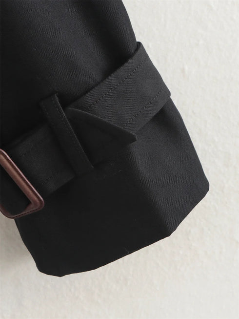 Ladies Vintage Cropped Trench Jacket