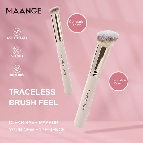 MAANGE Gift Box 4 Pieces Face Makeup Brushes Kit For Flawless Beauty