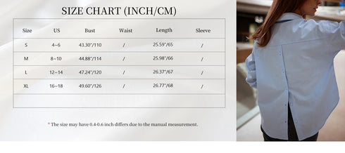 Spring/Summer 2026 New Arrivals Women's Casual Resort Solid-Colour Back-Button Shirt Fashion Streetwear Everyday Wear