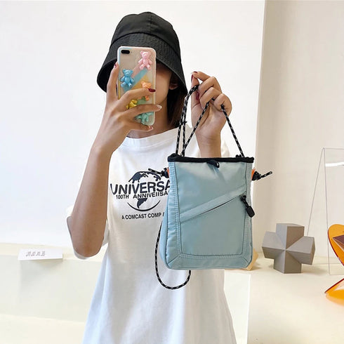 Fashion Small Square Messenger Bag Mini Waterproof Travel Bag Casual Shoulder Bag Men Women Mobile Phone Bag Crossbody Bag