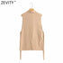 Chic Vintage Women's Sleeveless One-Button Waistcoat