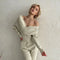 Off Shoulder Knitted Two Piece Set