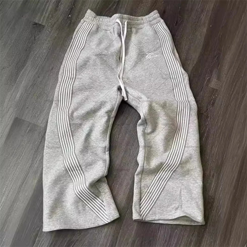 Y2K Grey Casual Wide Leg Cargo Pants