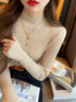 Chic Mock Neck Knitted Pullover Sweater