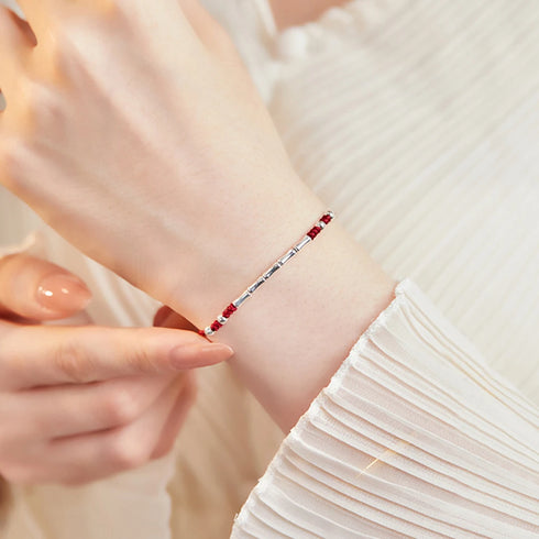 Lucky Bamboo Handmade Braided Red String Bracelet for Protection Adjustable Gift for Couples and Friends