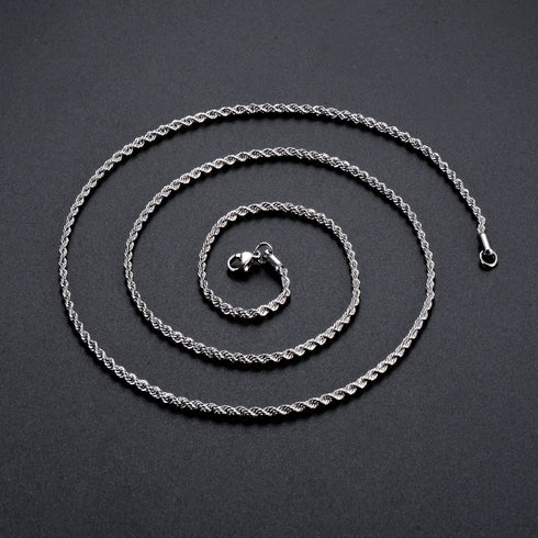 925 Sterling Silver Rope Chain Bracelet - Unisex Fashion Accessory
