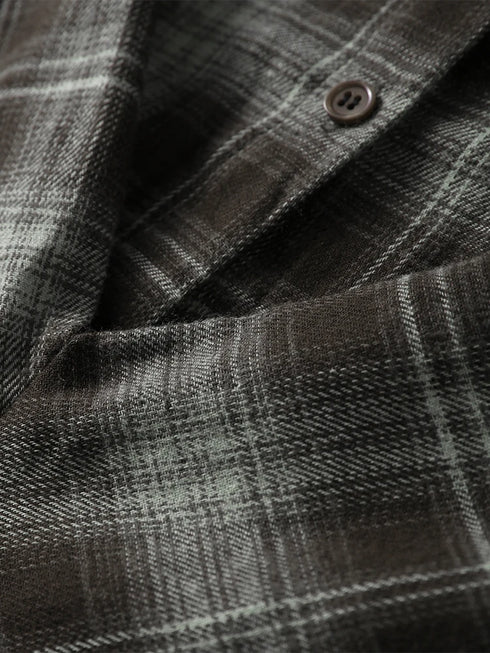Casual Plaid V-Neck Blouse for Women