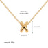 3D Bubble Initial A-Z Mini Necklace - Gold Plated