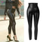 Vaslanda High Waisted PU Leather Leggings