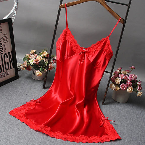 Satin Lace Nightdress for Women