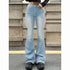 Vintage High Waist Flare Jeans for Women