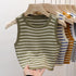 Striped Sleeveless Knitted Tank Top for Women