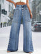 Plus Size High Waist Wide Leg Denim Jeans